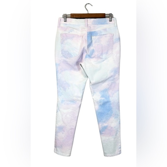 Style & Co. Curvy Watercolor Skinny Jeans Pastel Tie-Dye-Sz 14- - Picture 4 of 8